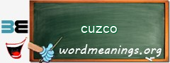 WordMeaning blackboard for cuzco